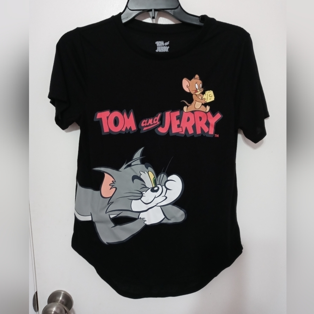 Tom And Jerry Short Sleeve Graphic High Low T Shirt M 7-9